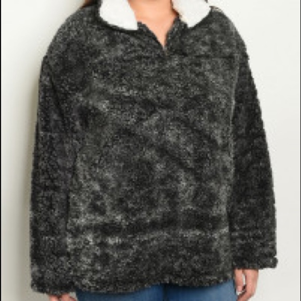 🖤Charcoal Sherpa Pullover🖤 - Picture 1 of 2